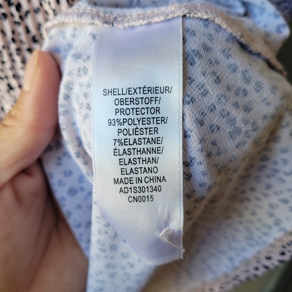 Adrianna Papell - Soft Pink Black Cheetah Stretch Ruffled Collar Top, Medium - Picture 8 of 12